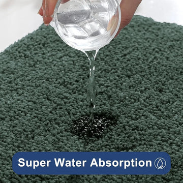 Luxe Home International Bathmat 2500 GSM Microfiber Anti Slip Mats For Bathroom Colour Green