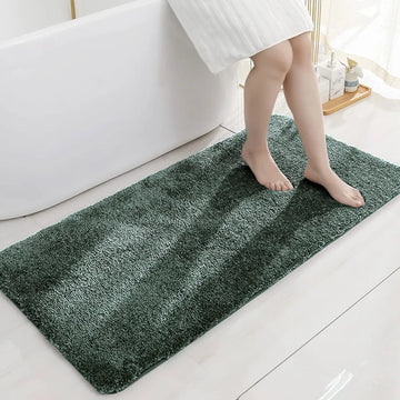 Luxe Home International Bathmat 2500 GSM Microfiber Anti Slip Mats For Bathroom Colour Green