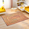 Kuber Industries 5x7 Feet Anti-Skid Satranji Jute Rug & Carpet for Home & Bedroom Sea Green