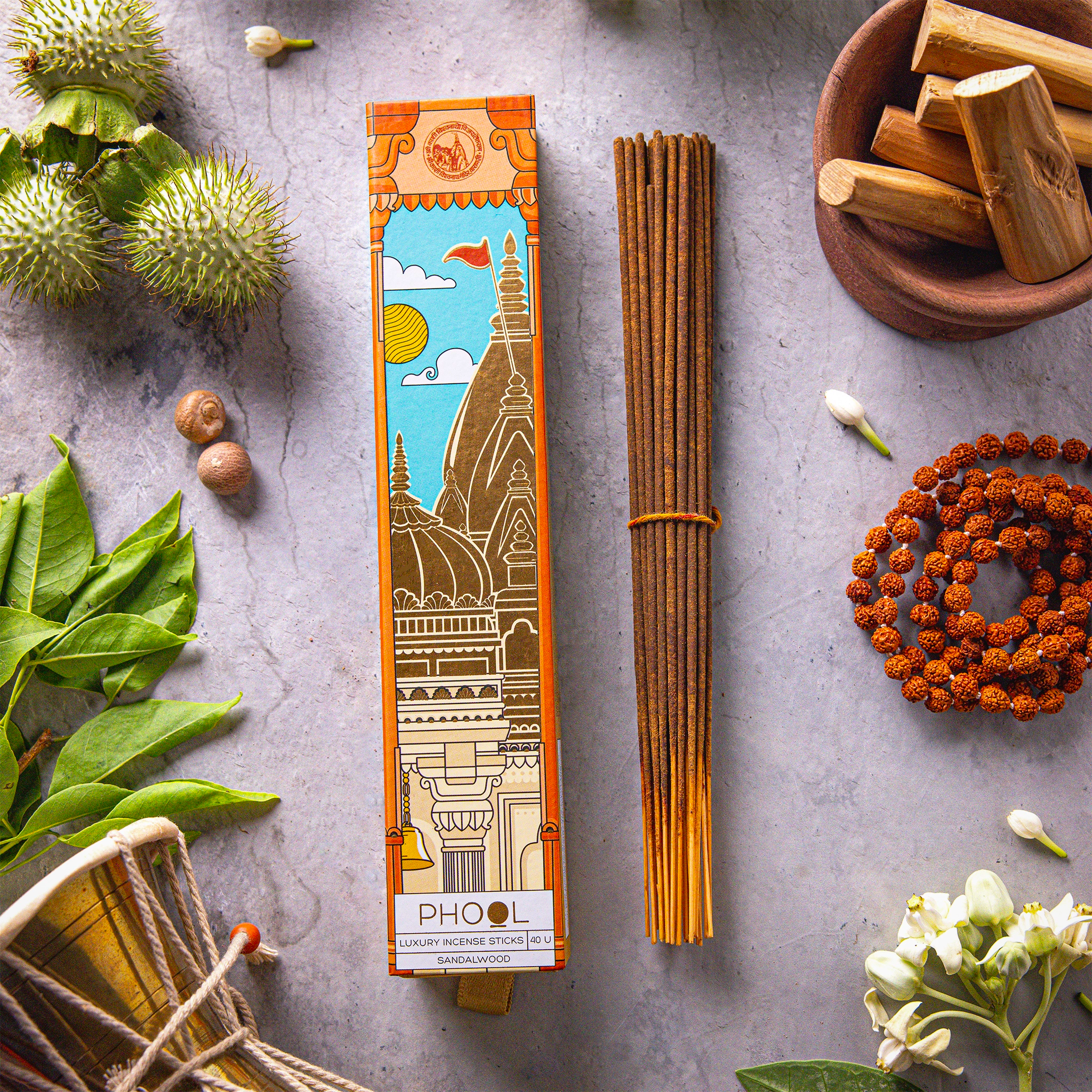 Phool KVT Sandlwood Incense Sticks - 40 Sticks