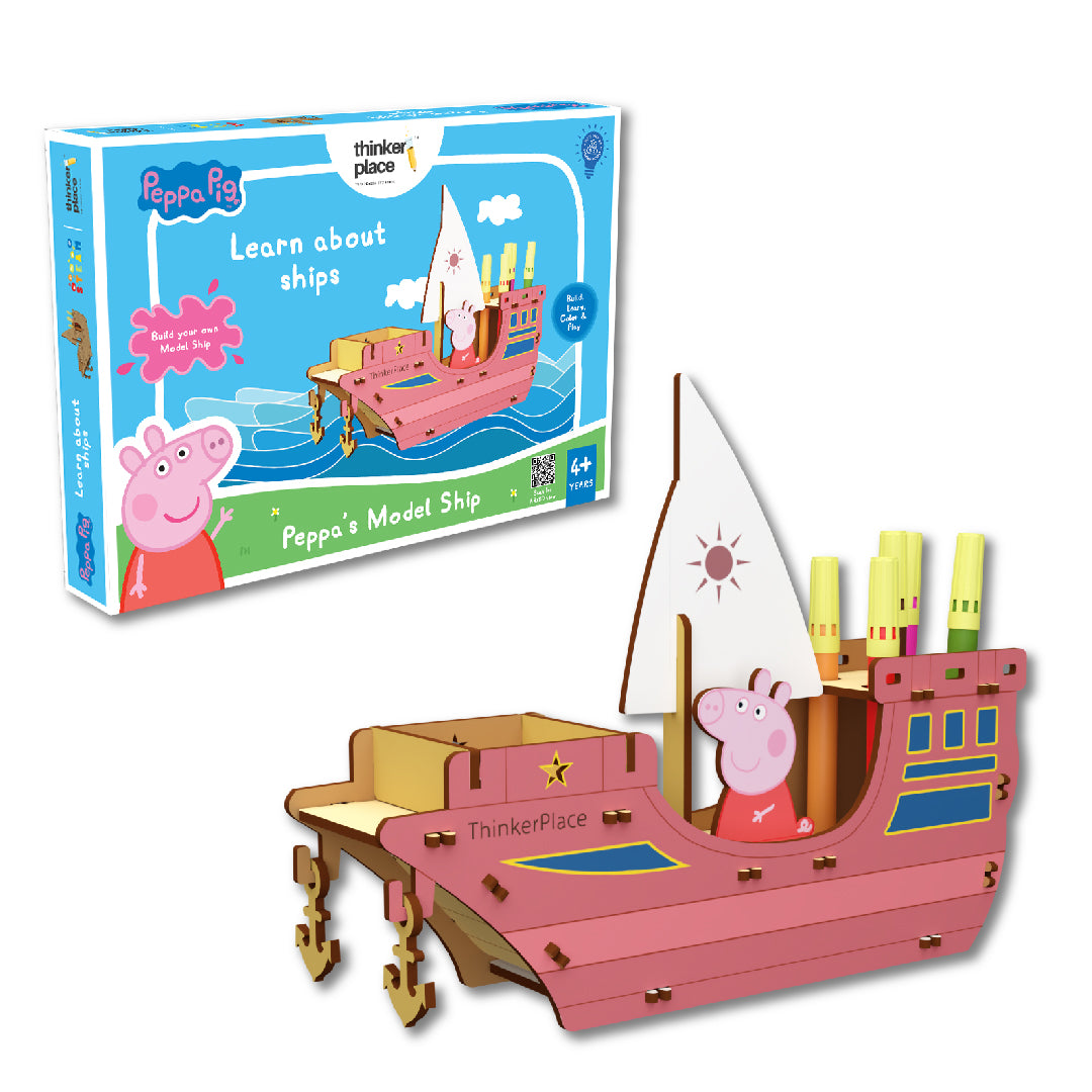 Thinker Place Peppa's DIY Coloring Ship Pen Stand- Learn about Ships ...