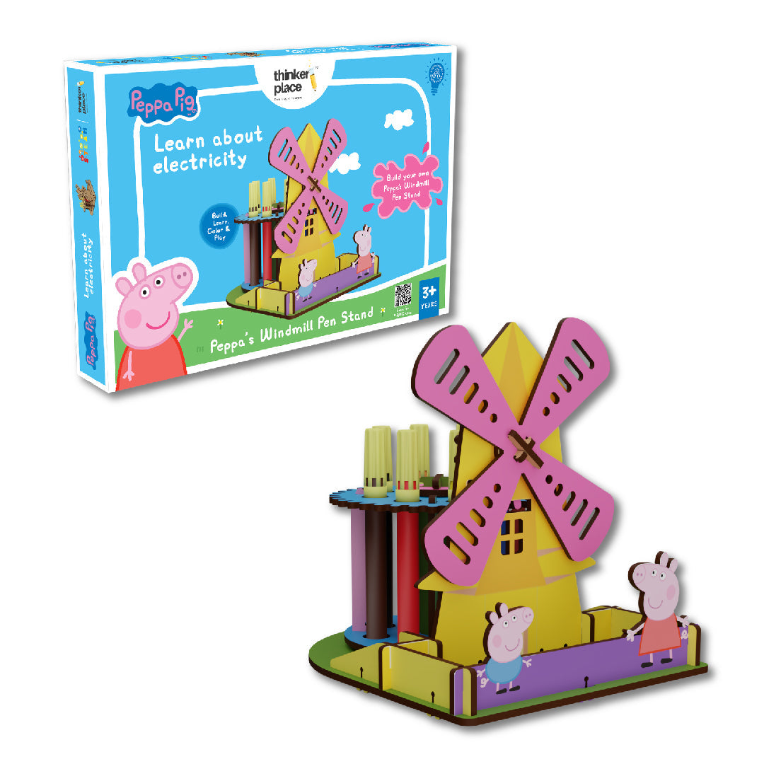 Peppa's DIY Windmill Pen Stand- Learn about Electricity