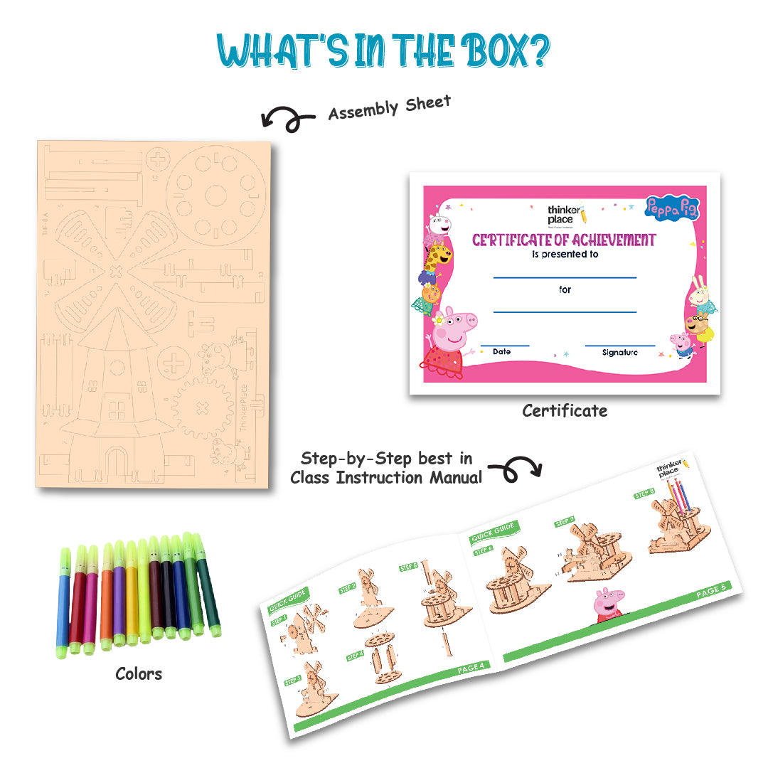 Peppa's DIY Windmill Pen Stand- Learn about Electricity