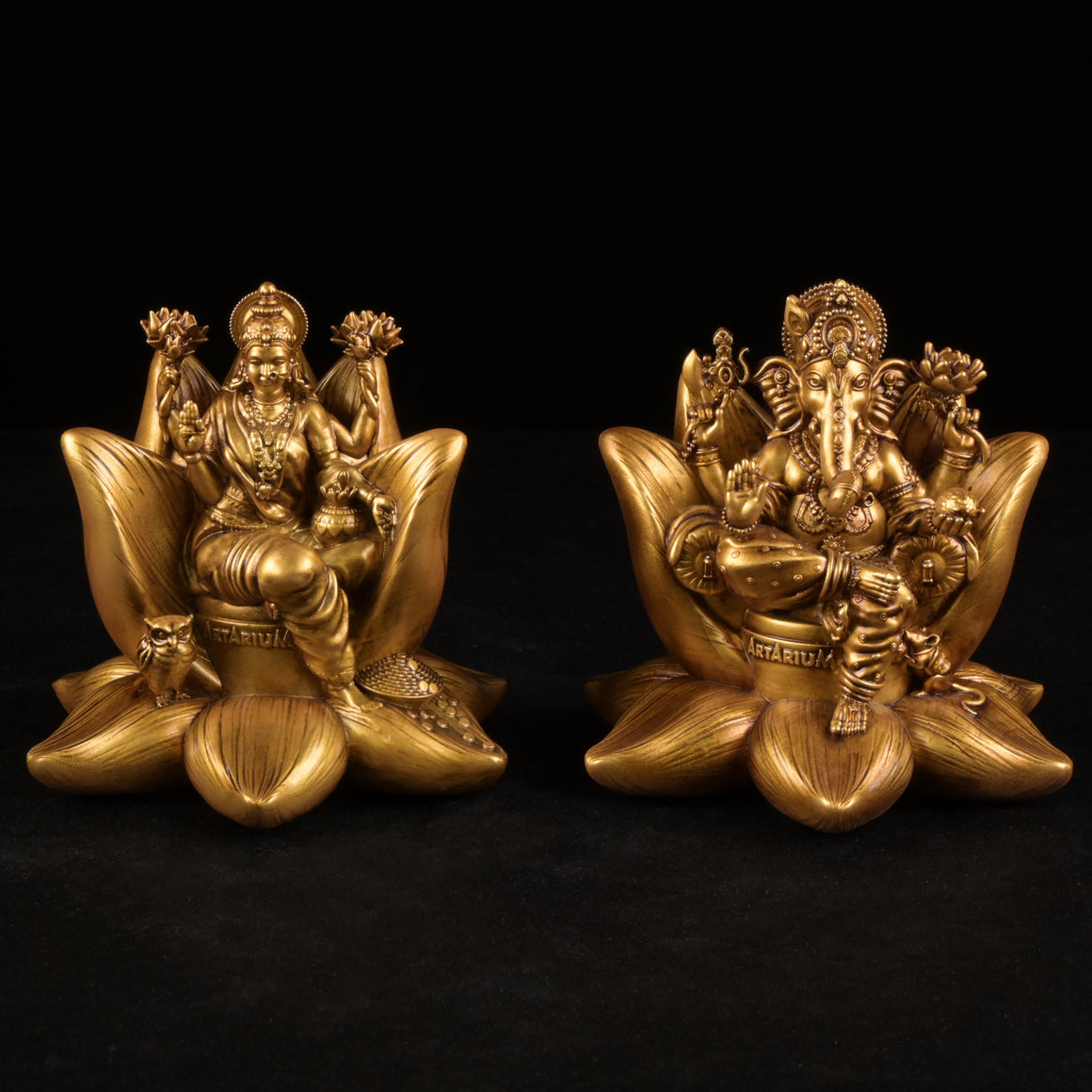 Artarium Padma Laxmi Ganesha Idol 4 inch - Lakshmi Ganesh Murti