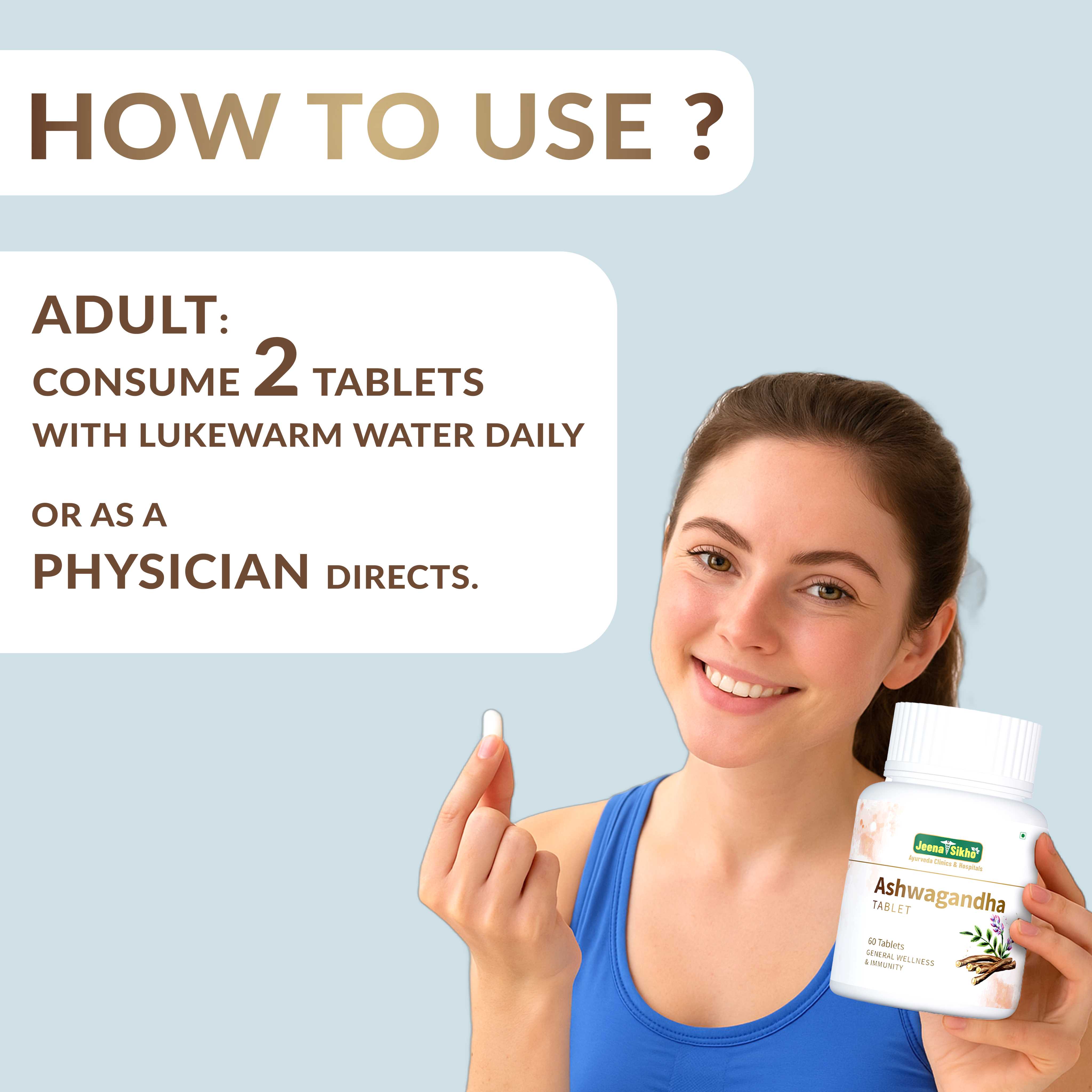 Jeena Sikho Ashwagandha Tablet - 60 Tablets