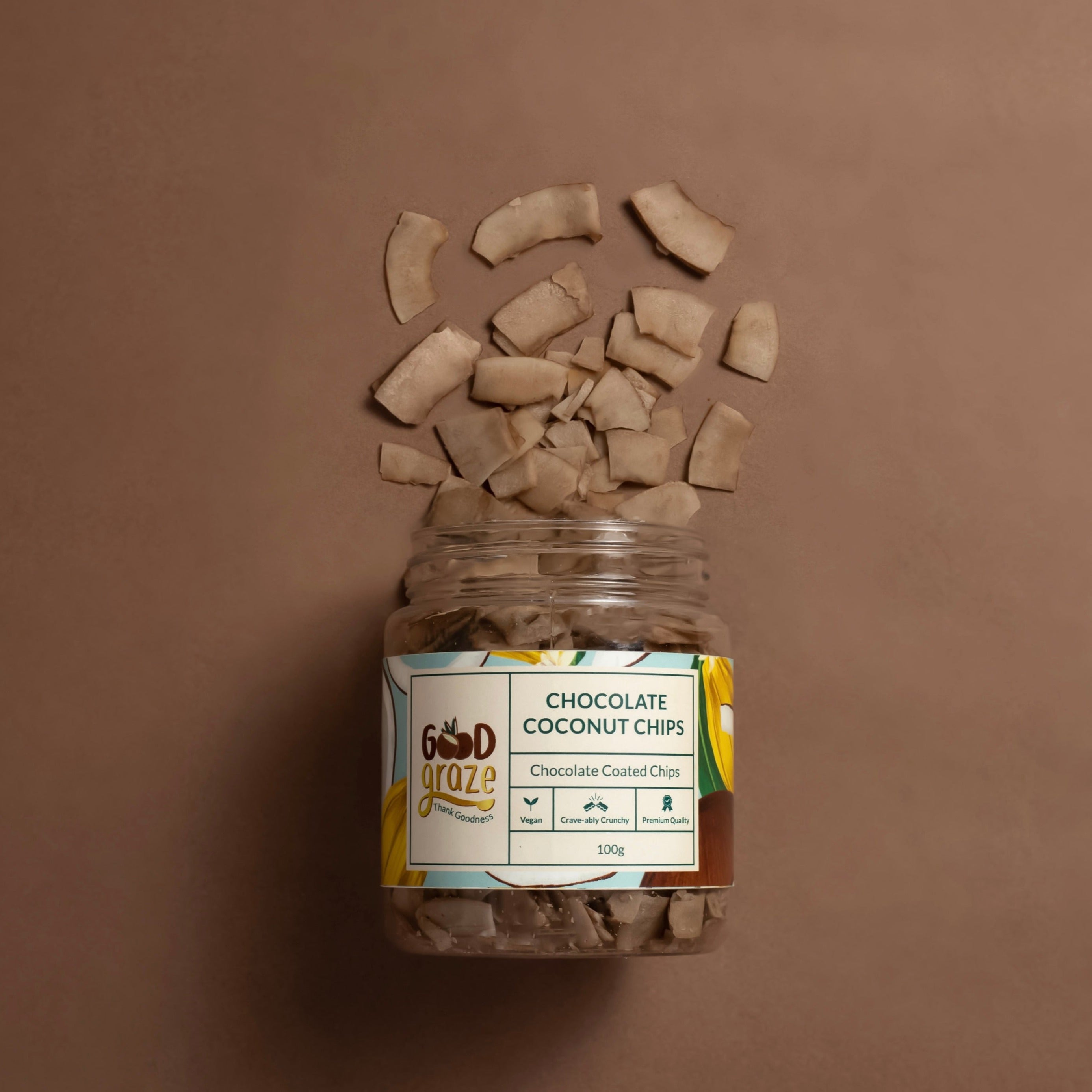 Good Graze Chocolate Coconut Chips - 200 gms - Pack of 2
