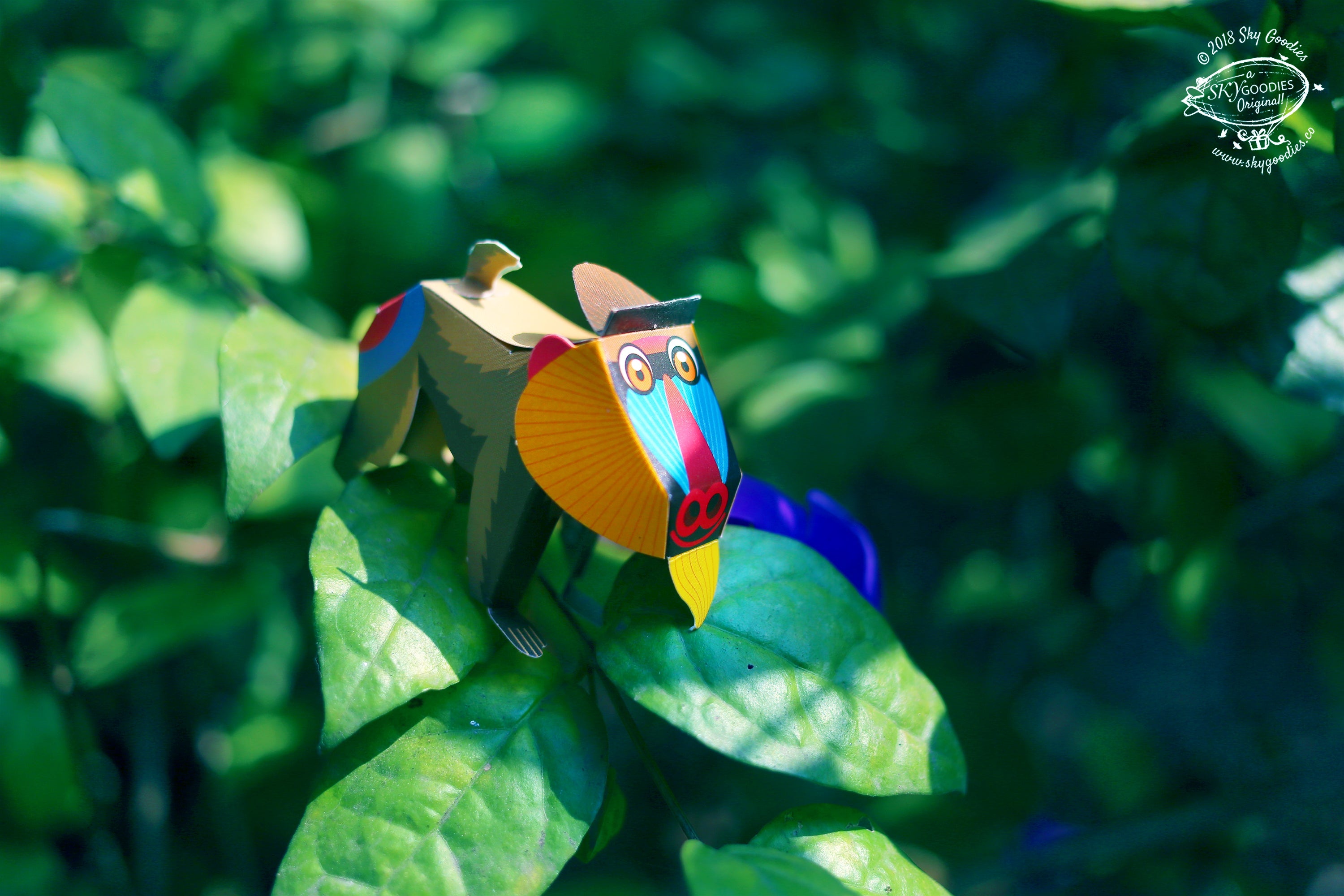 Mini Mandrill Monkey DIY Animal Paper Craft Kit