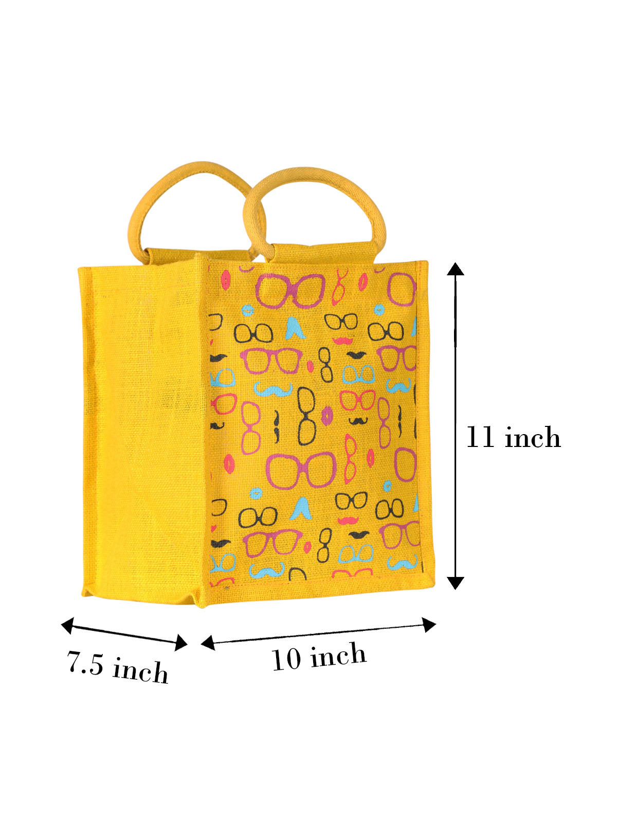 Jute Cottage Spec Moustache Print Zipper Lunch