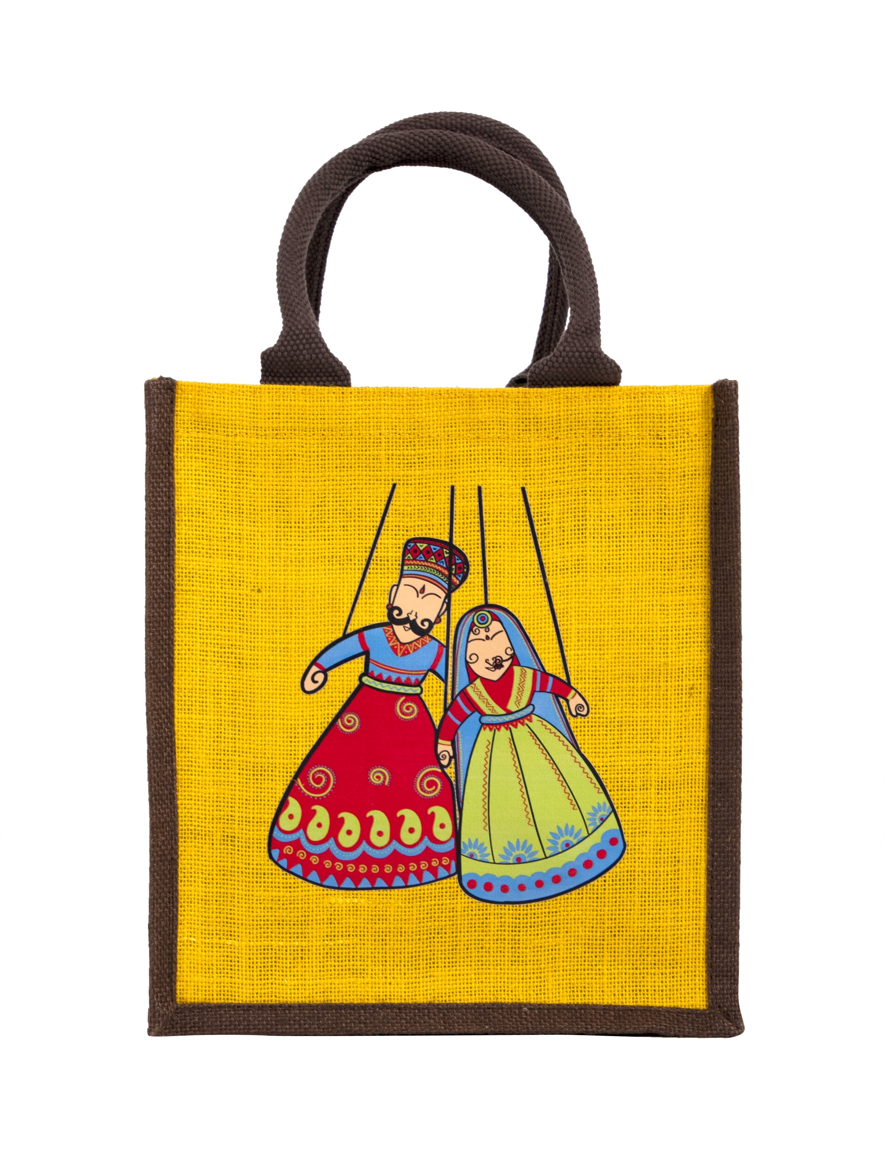 Jute Cottage Puppet Print Zipper Lunch