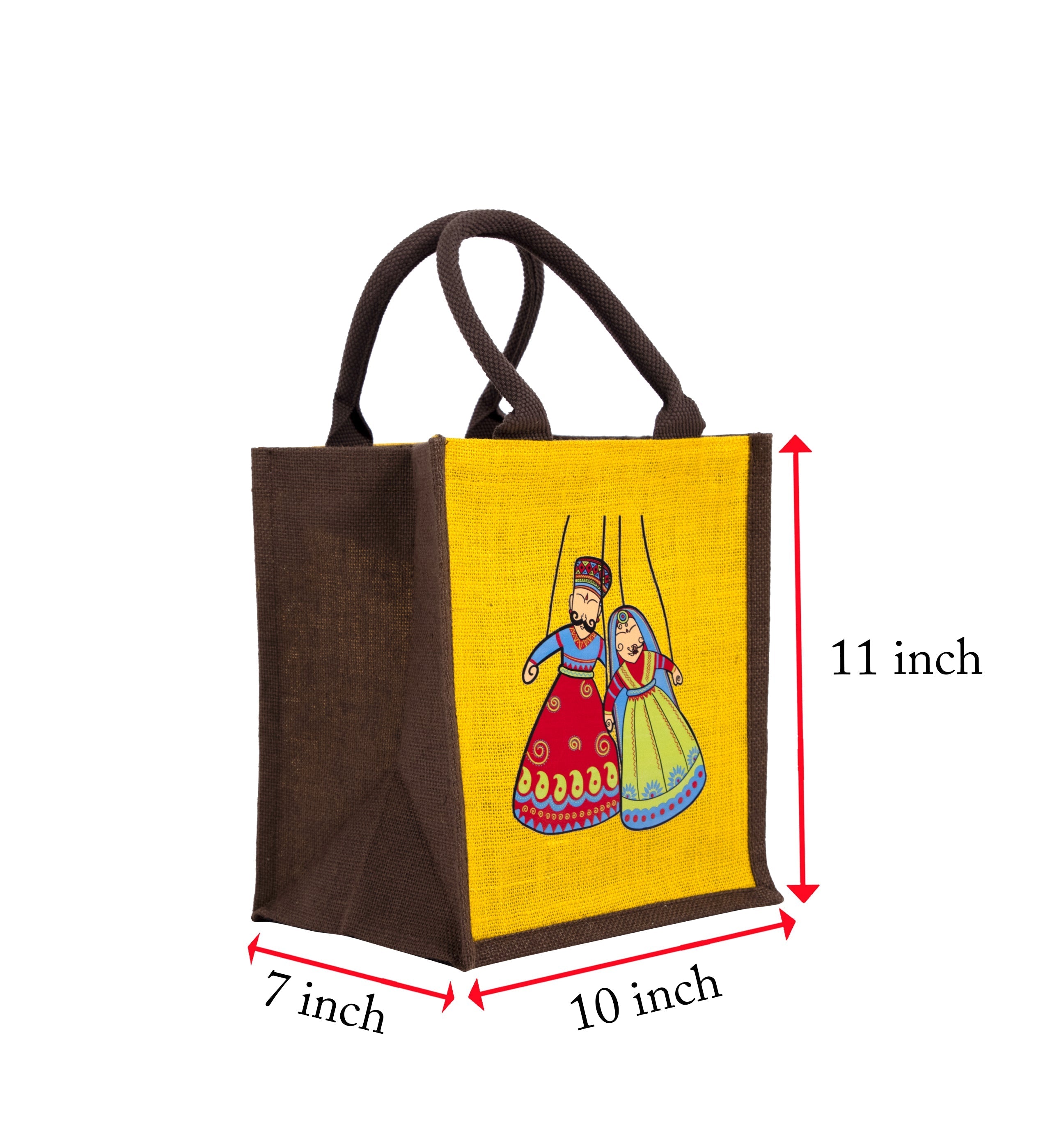 Jute Cottage Puppet Print Zipper Lunch