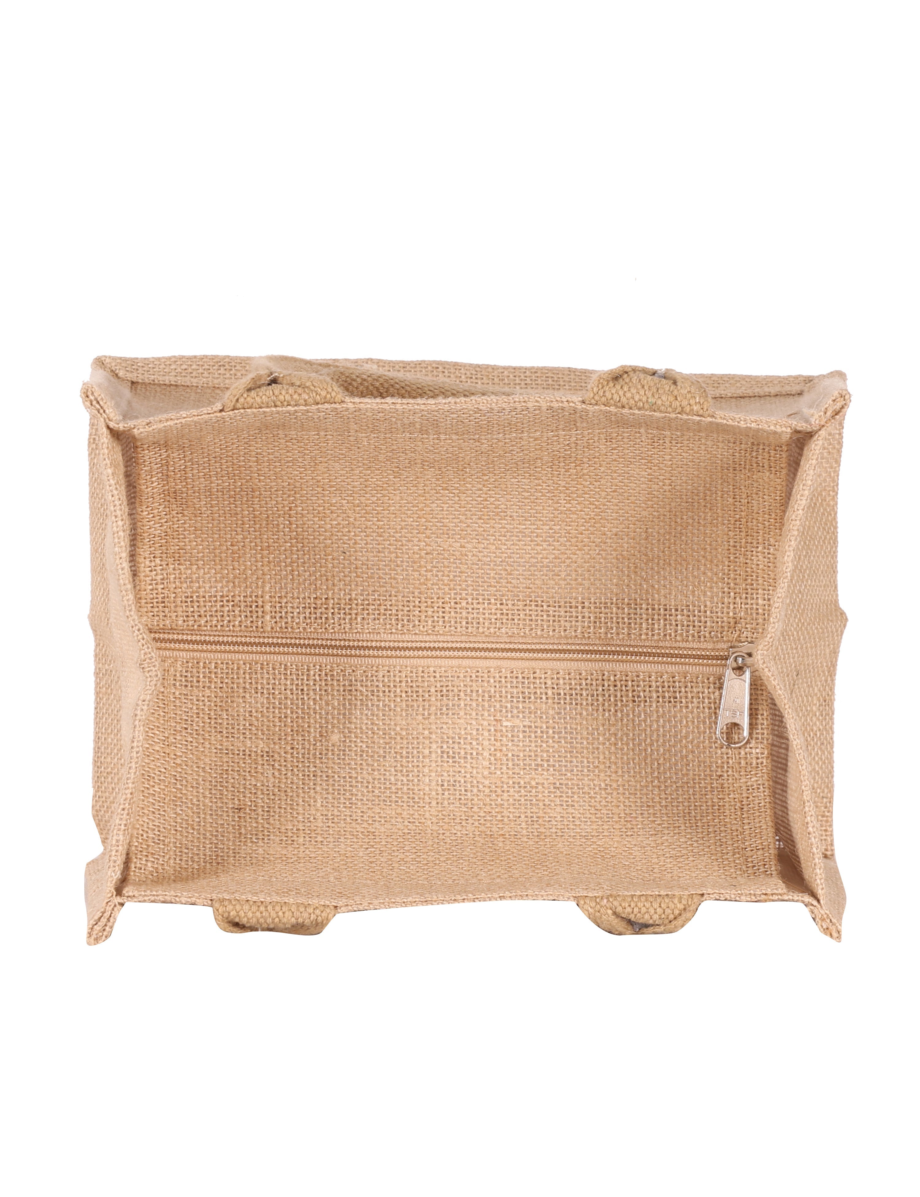 Jute Cottage Puppet Print Zipper Lunch Bag 100% Genuine