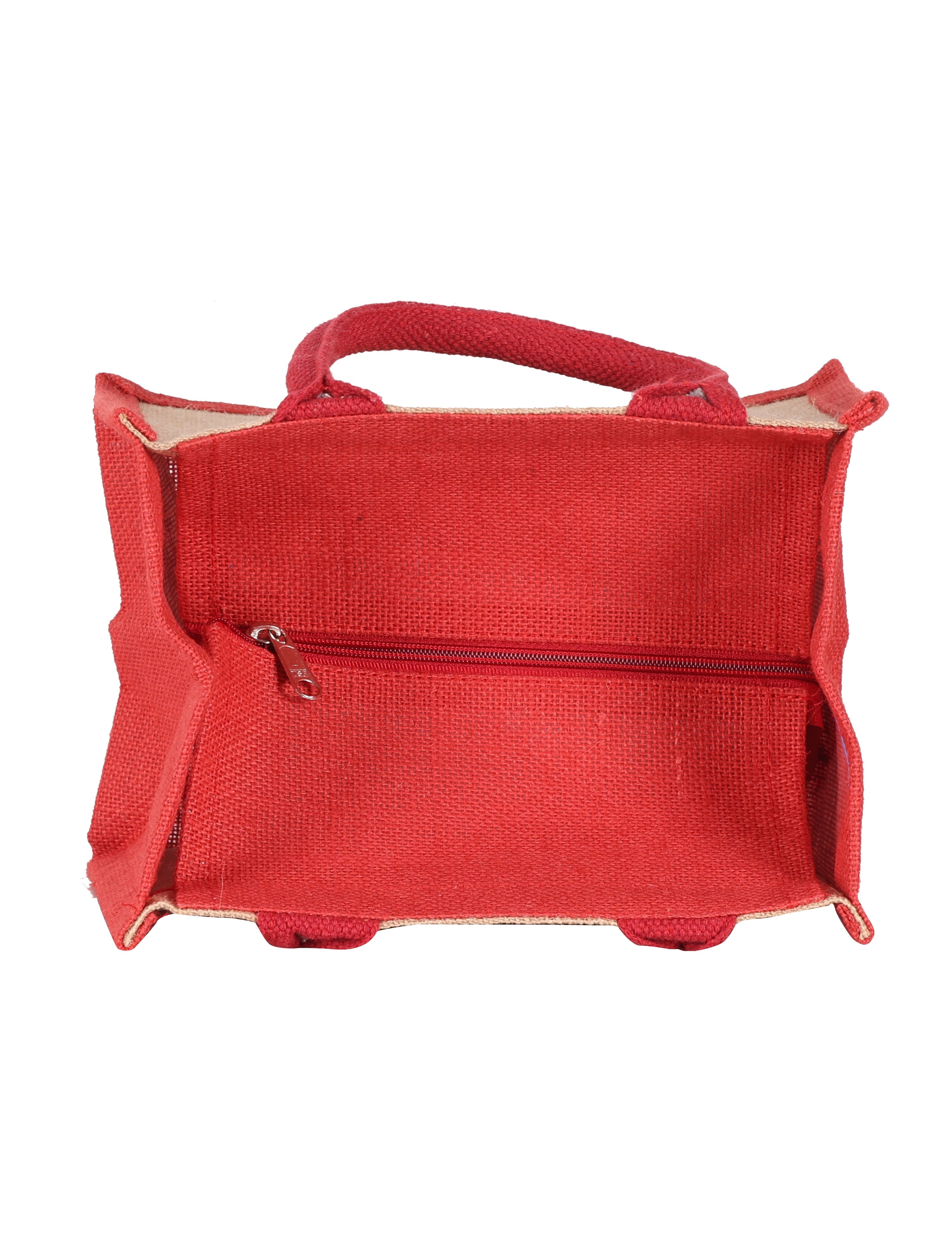 Jute Cottage Puppet Print Zipper Lunch Bag