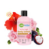 Globus Naturals CareVeda Velvet Rose Delight Body Lotion, with Goodness of Hibiscus and Tea Tree Oil, Ayurvedic Preparation, Paraben Free, Gentle & Mild, Suitable For All Skin Types - 200 ml