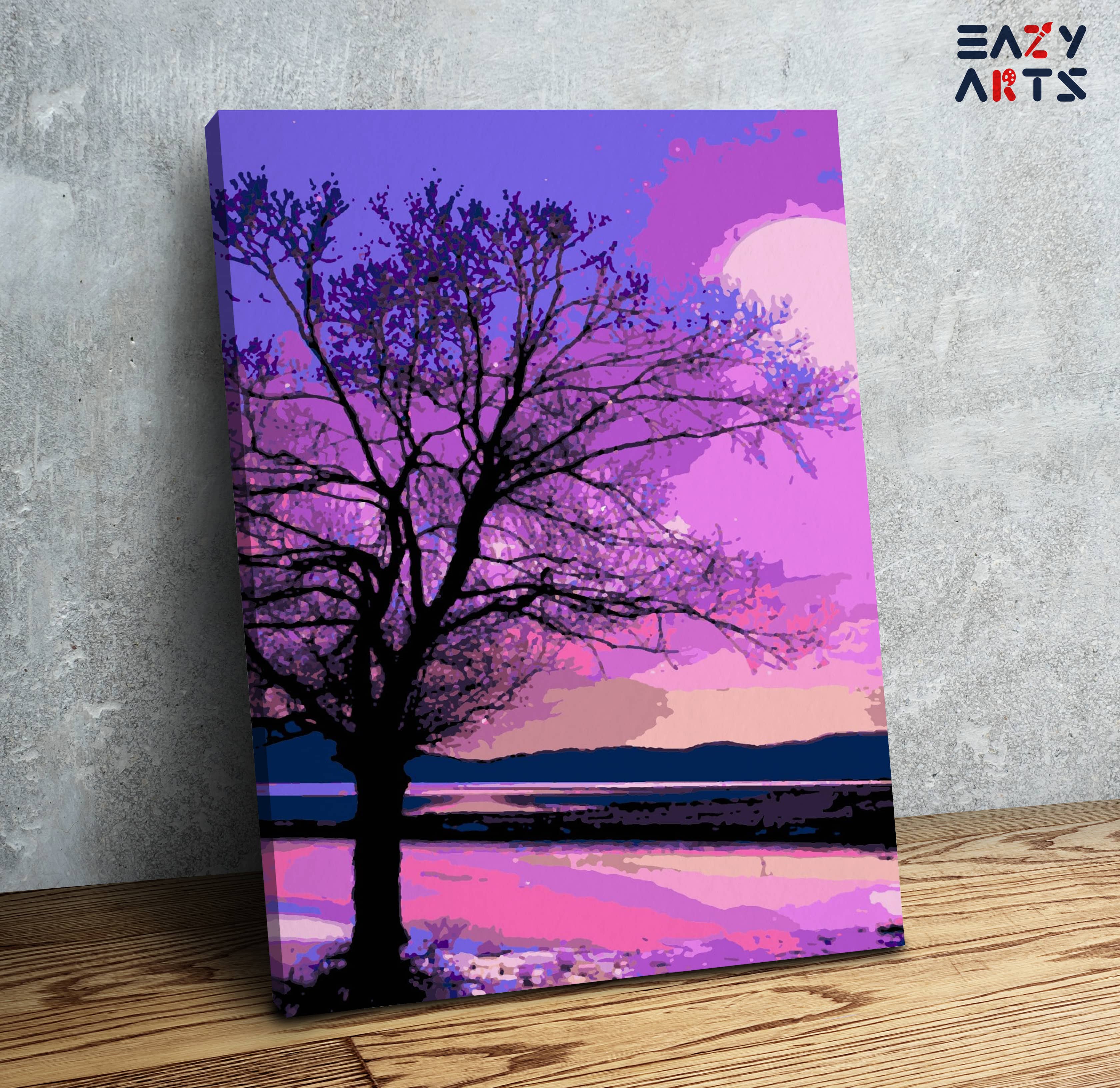 Pinkish Evening Paint By Numbers kit
