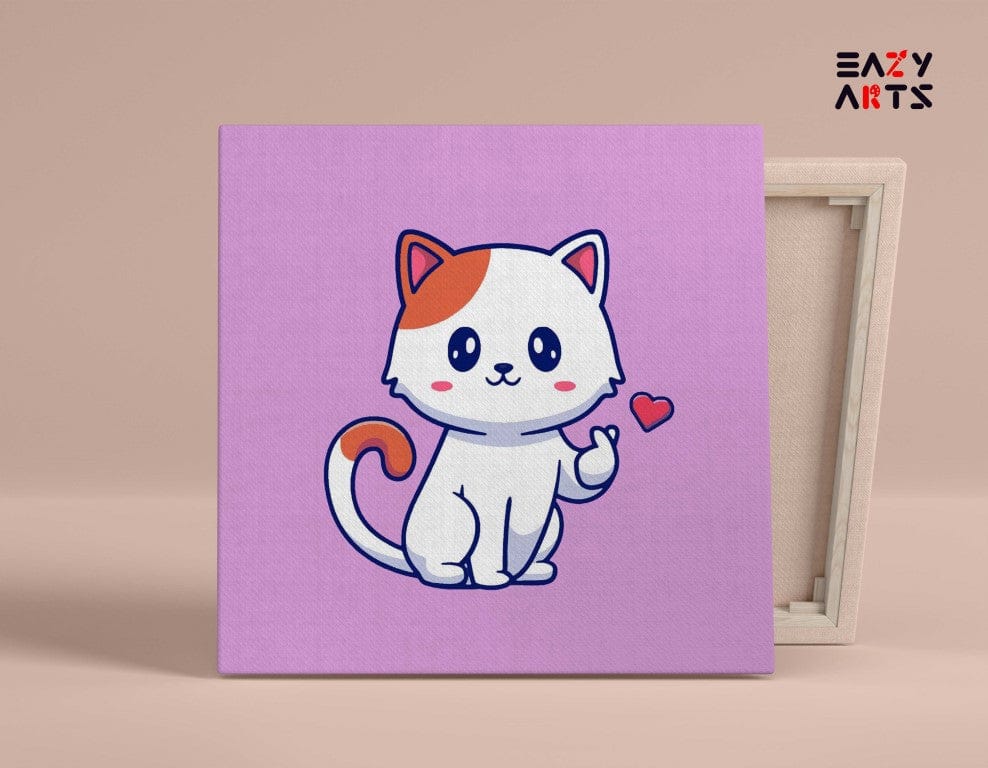 Cute Cat Paint By Numbers Kit For Kids