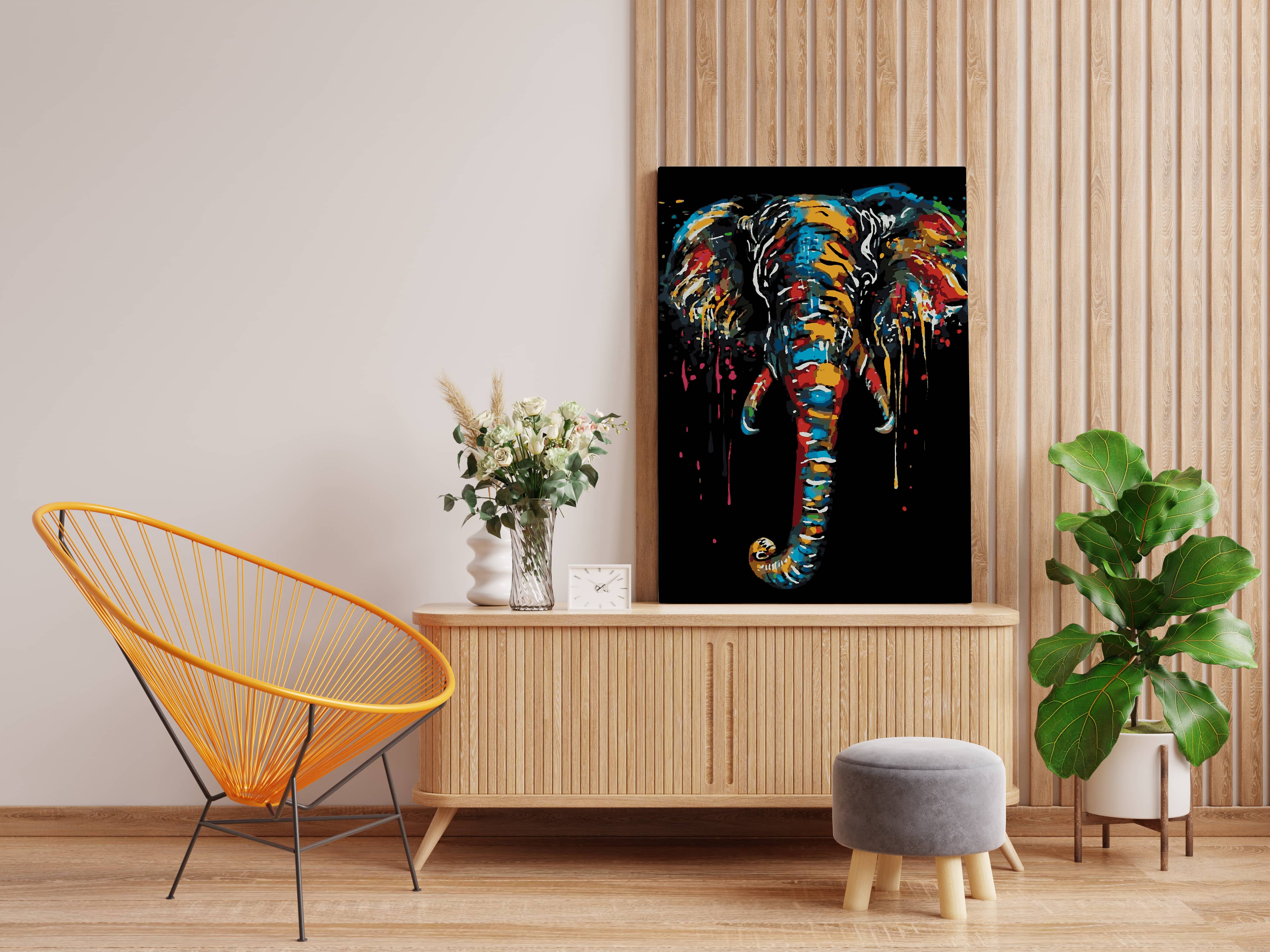 Elephant Colorful Paint By Numbers Kit