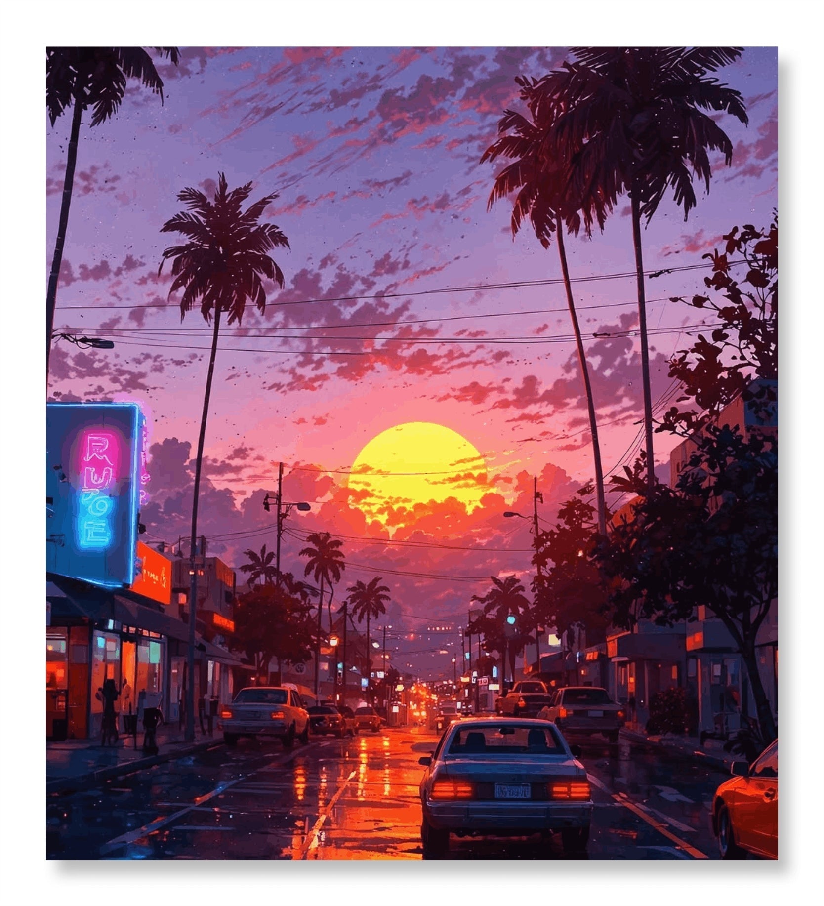 Neon Sunset Boulvard