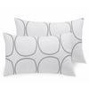 Huesland by Ahmedabad Cotton 144 TC Cotton Pillow Covers Set of 2 | White | Grey Circles
