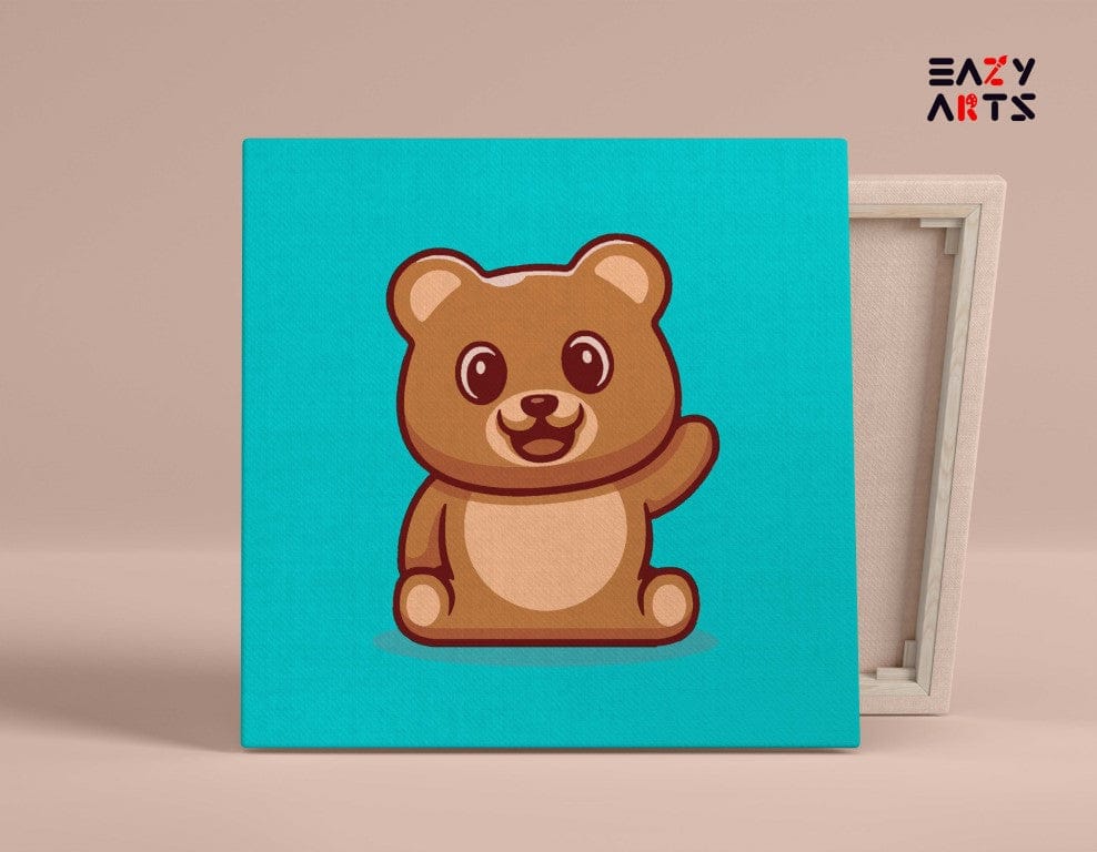 Teddy Bear Waving PBN Kit For Kids