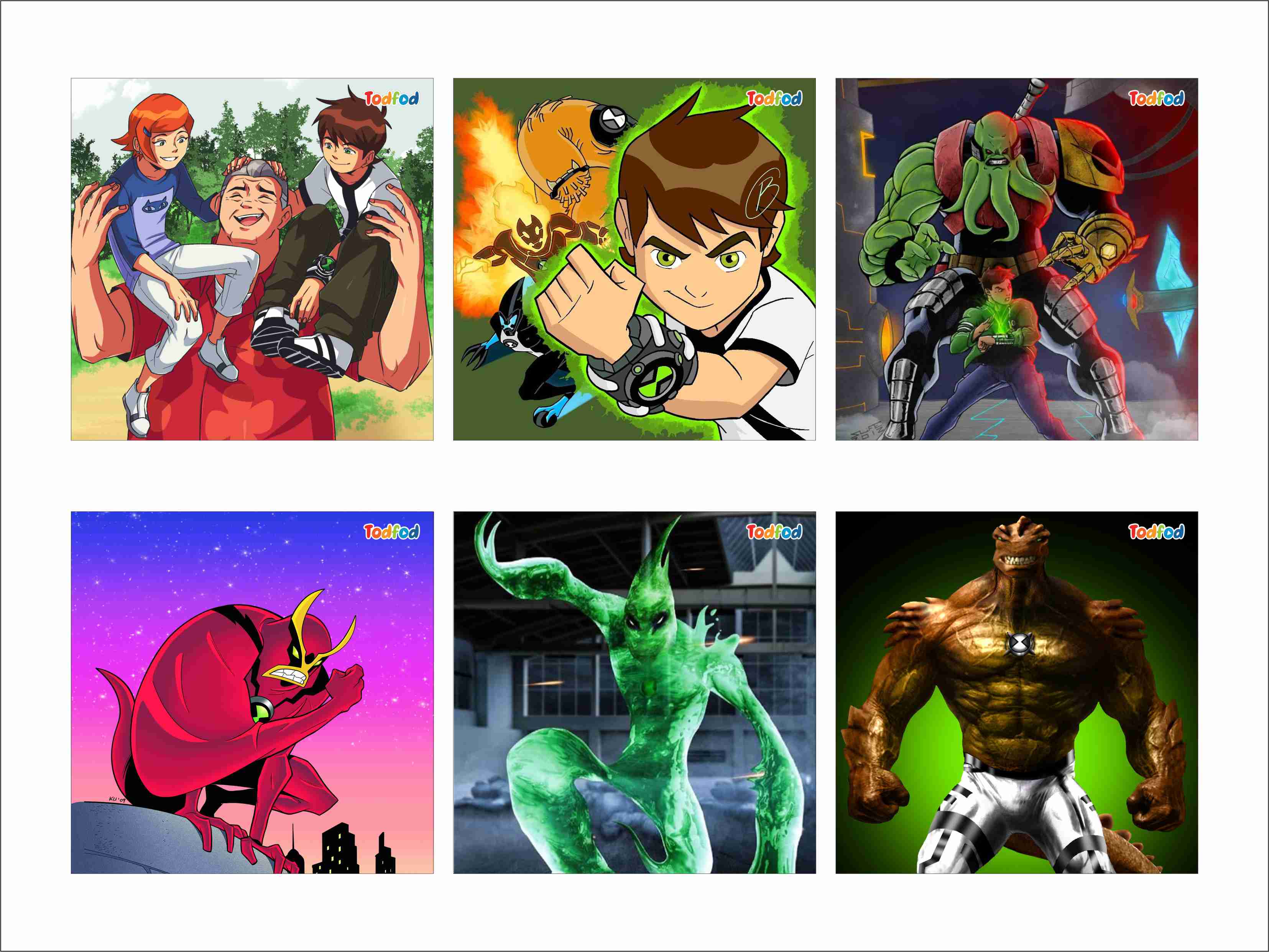 Wooden Jigsaw Puzzles - Ben 10 Anime Cartoon Characters