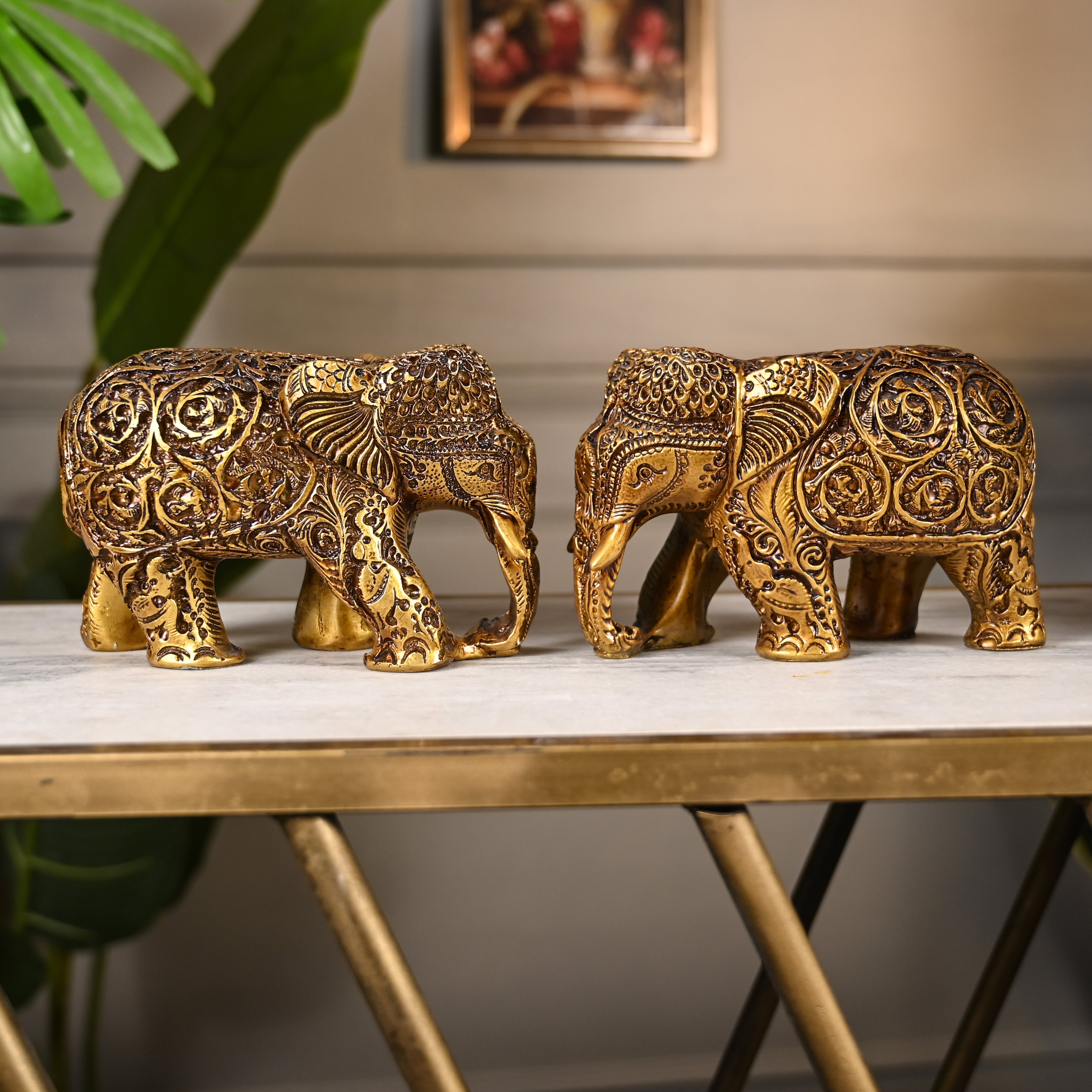 Artarium Hand Crafted Resin Elephant Idol