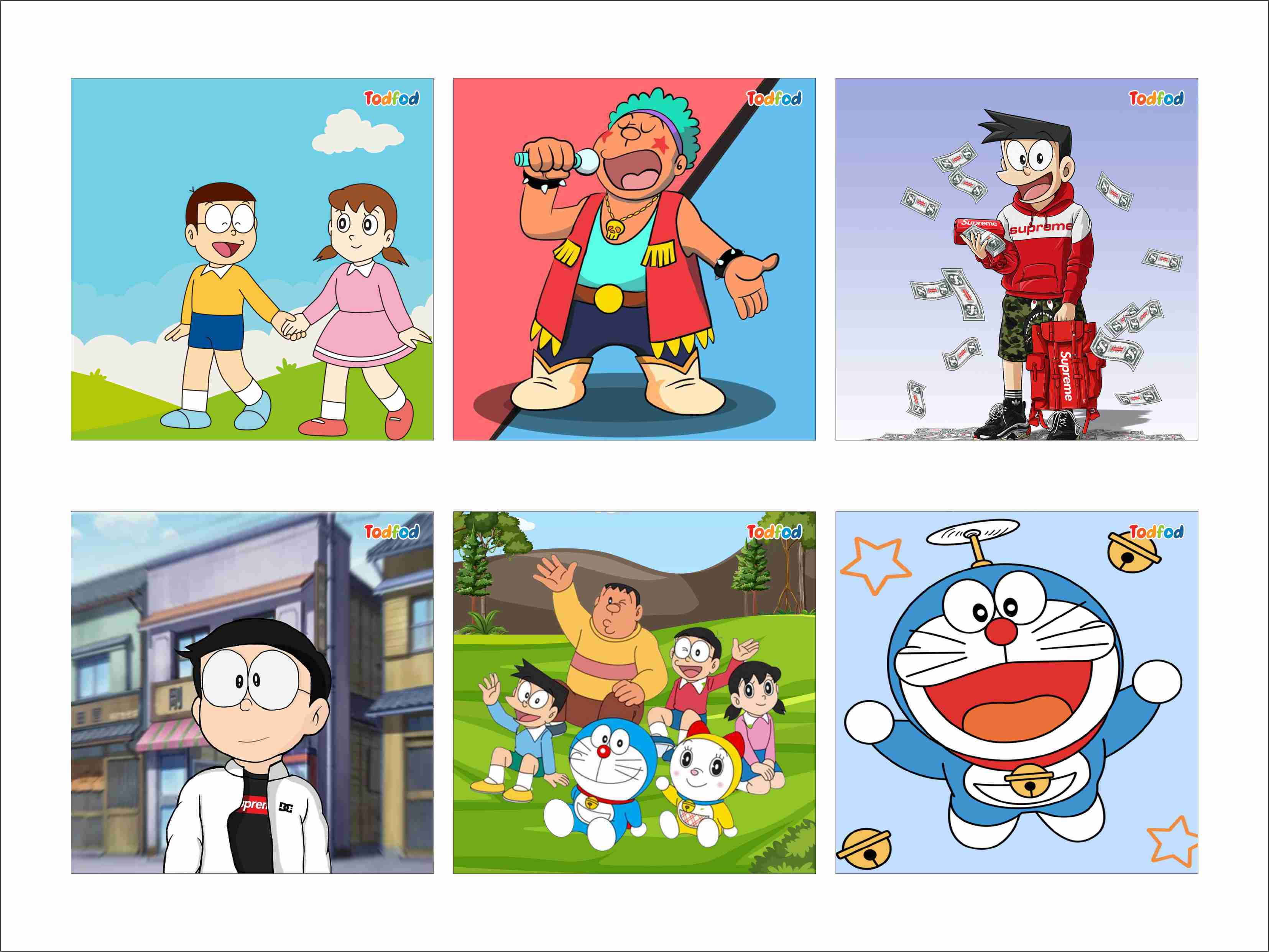 Wooden Jigsaw Puzzles - Doraemon & Friends Anime Cartoon Characters