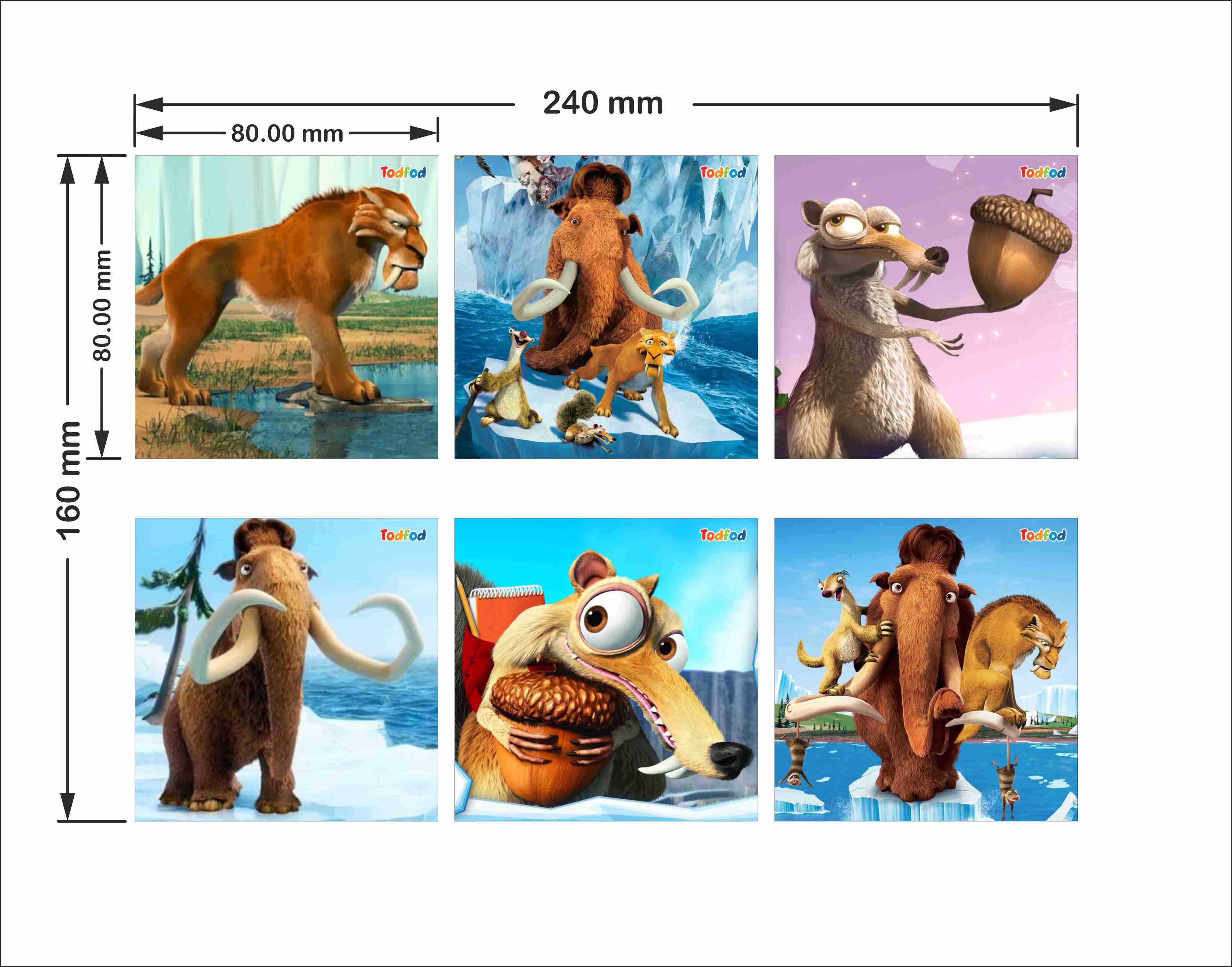Wooden Jigsaw Puzzles - Ice Age & Friends Anime Cartoon Characters