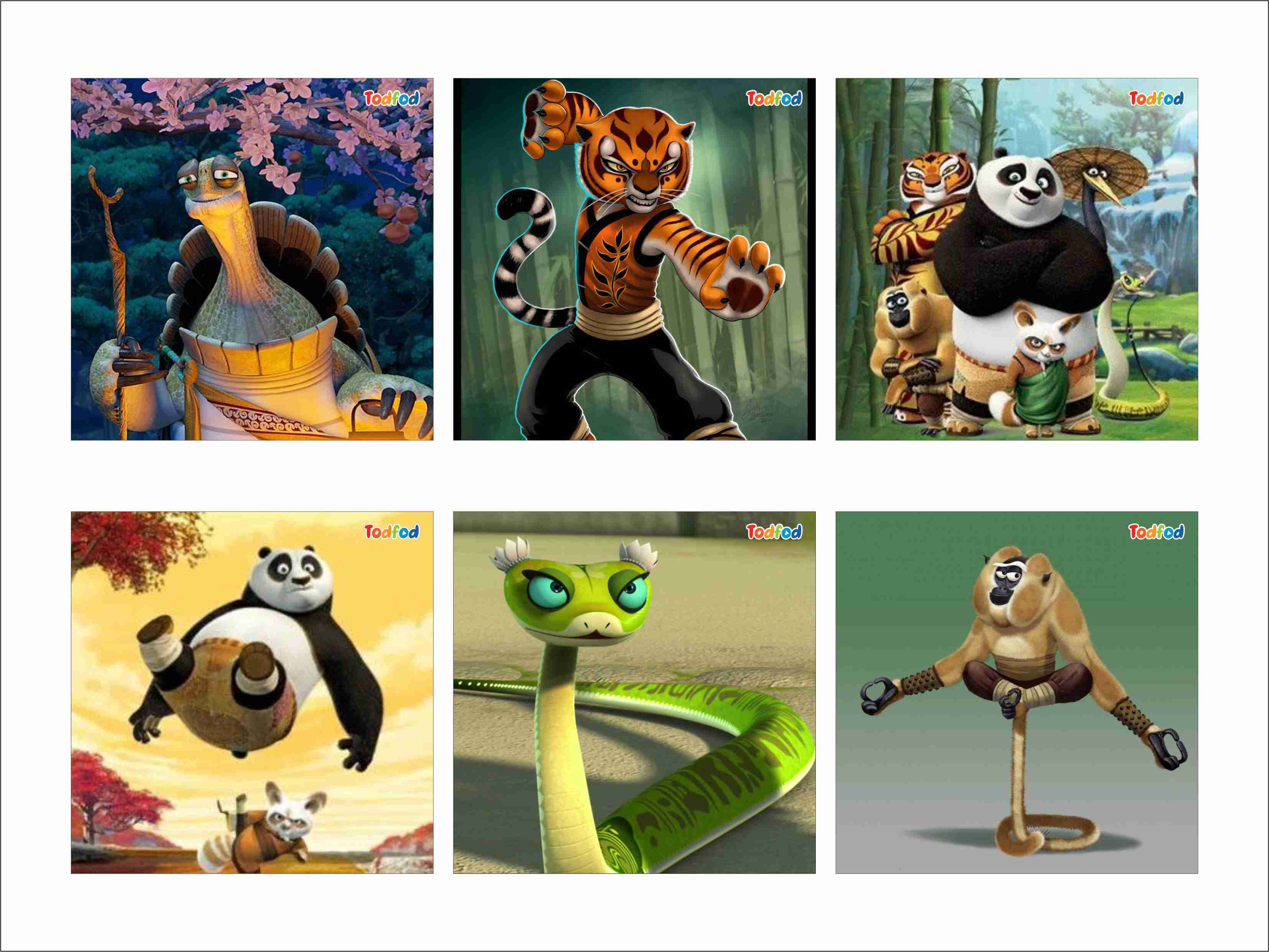 Wooden Jigsaw Puzzles - Kung Fu Panda Anime Cartoon Characters for Kids