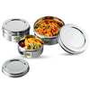 Kraft Round Stainless Steel Food Storage Containers Set of 3