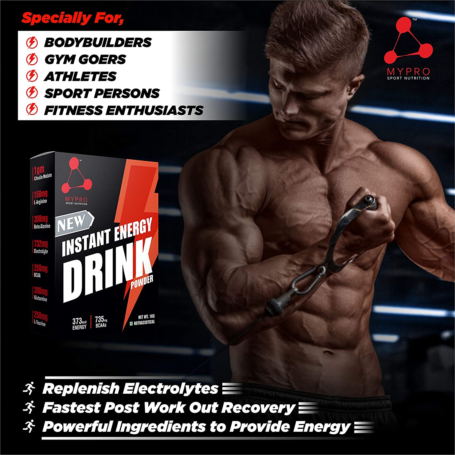 My Pro Sport Nutrition Weight New Instant Energy Drink Powder -1 Kg