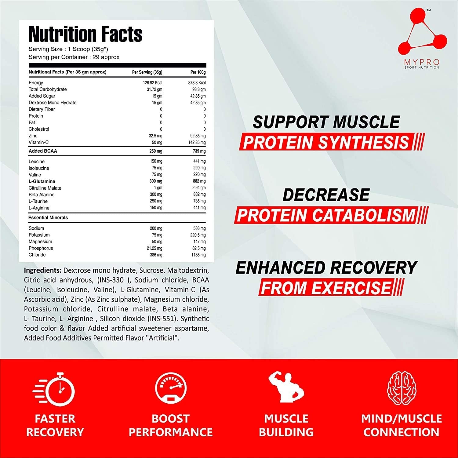 My Pro Sport Nutrition Weight New Instant Energy Drink Powder -1 Kg