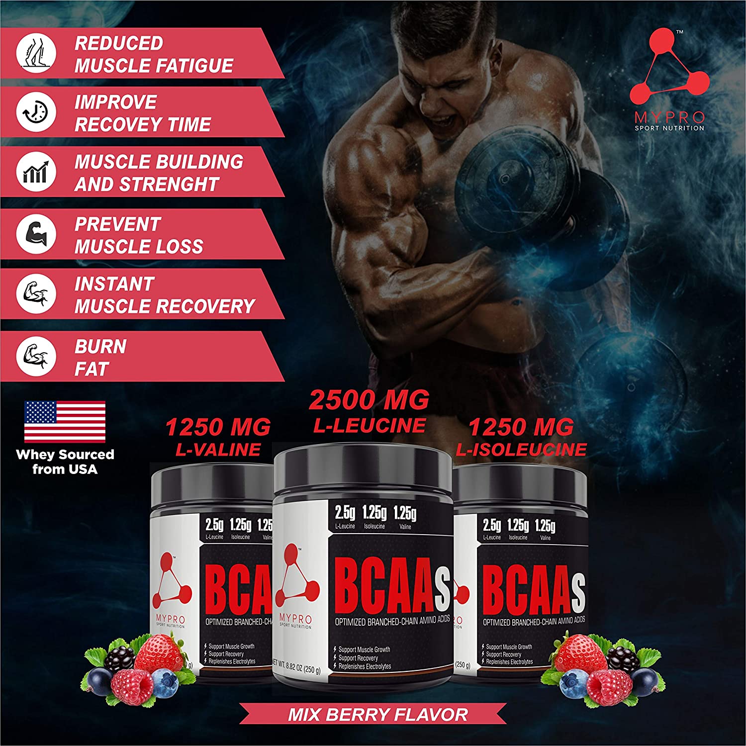 My Pro Sport Nutrition Premium BCAA - 250 gms