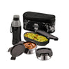 CELLO Gemini Lunch Box Gift Set of 3 Pieces with Bag for Office Use Black
