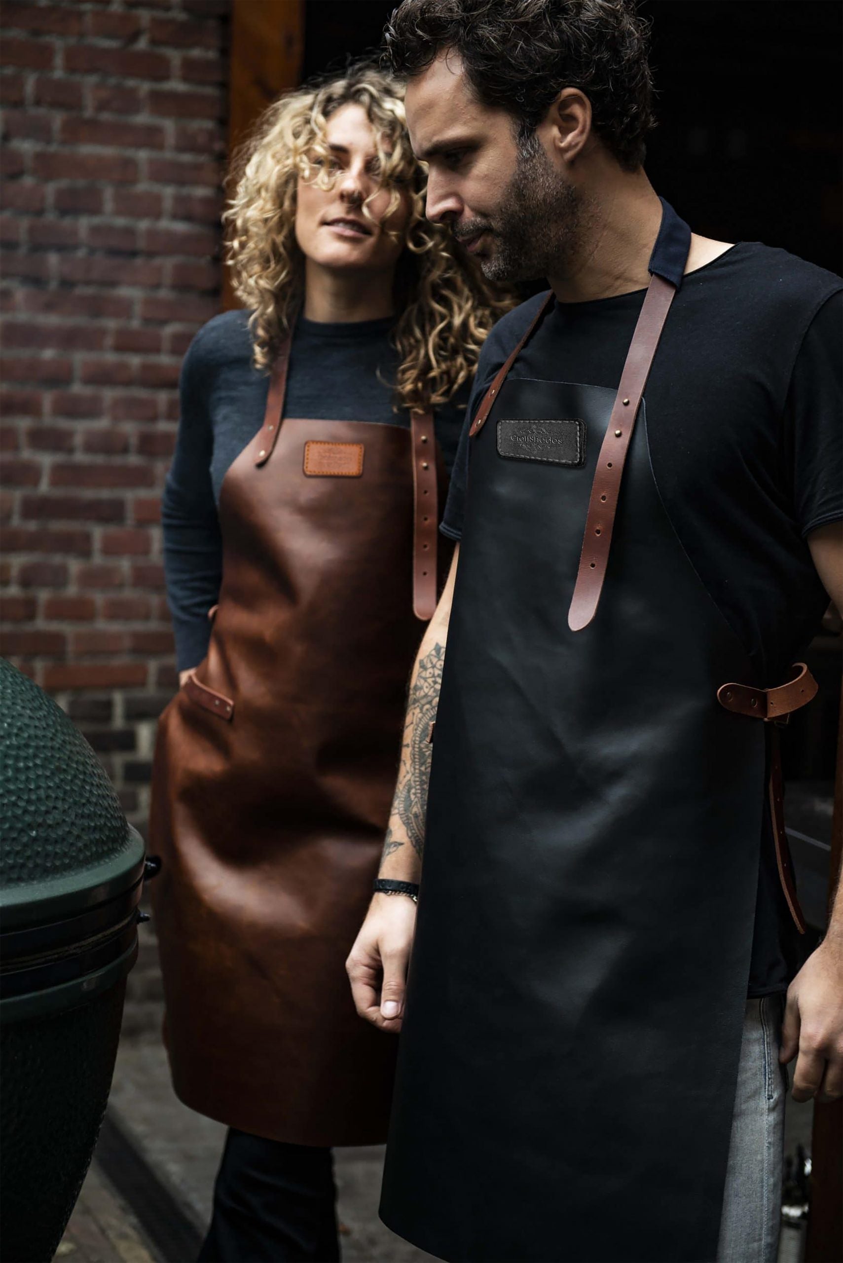 CraftShades leather Apron for Men Black Colour