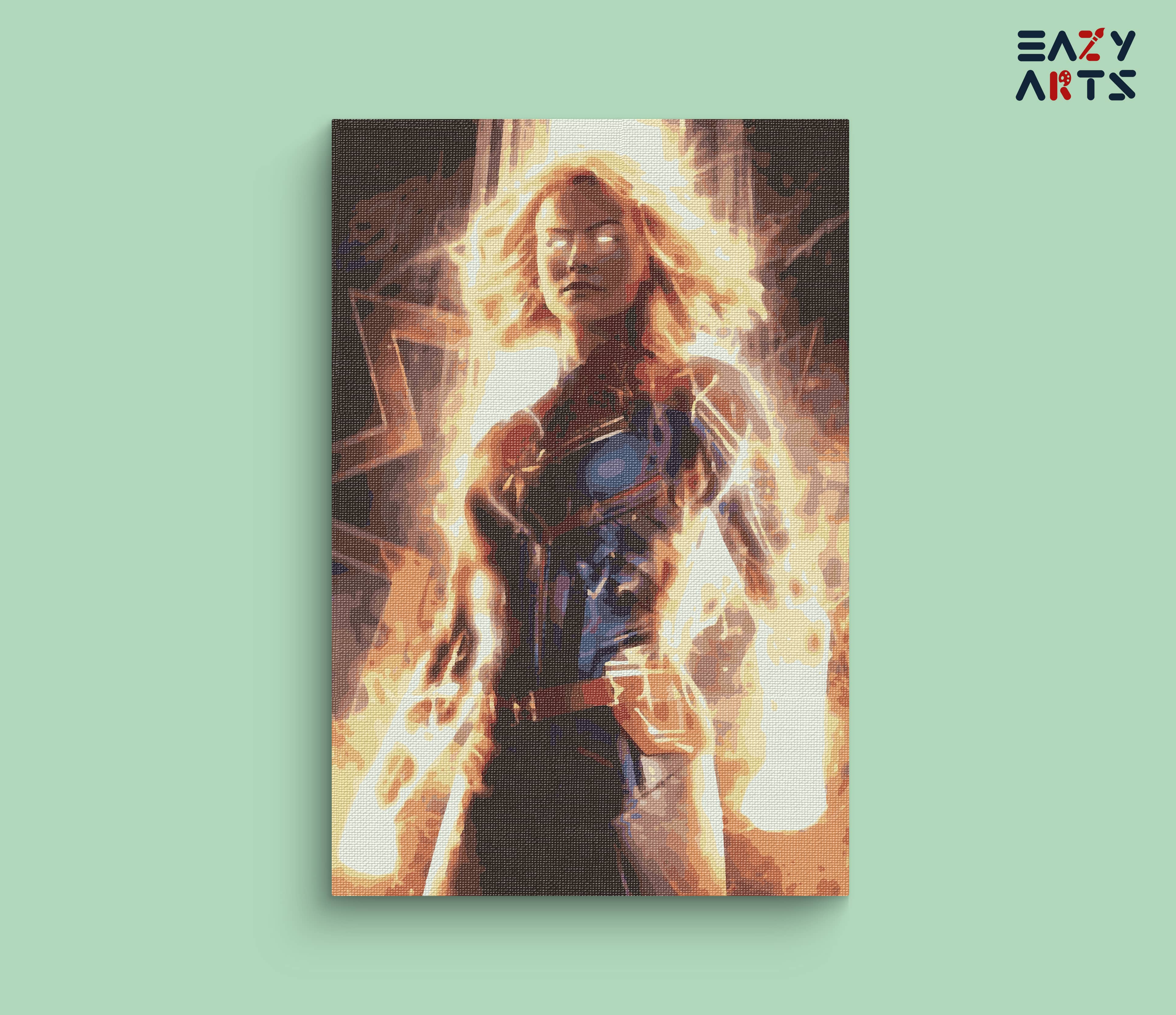 Captain Marvel Paint By Numbers kit