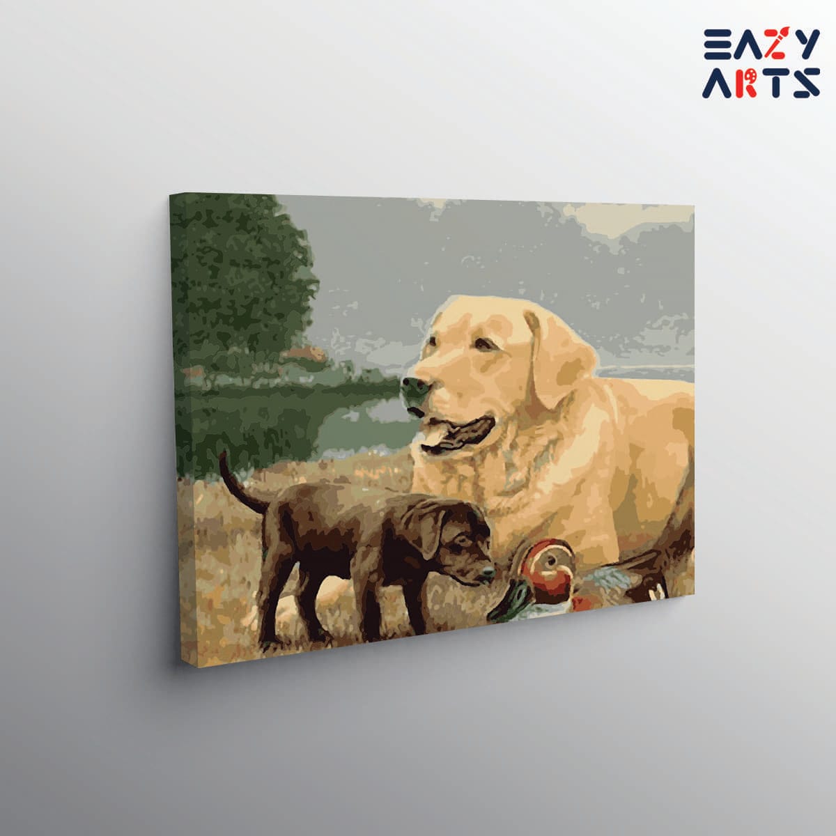 Dog, Puppy and Duck Paint by Numbers Kit