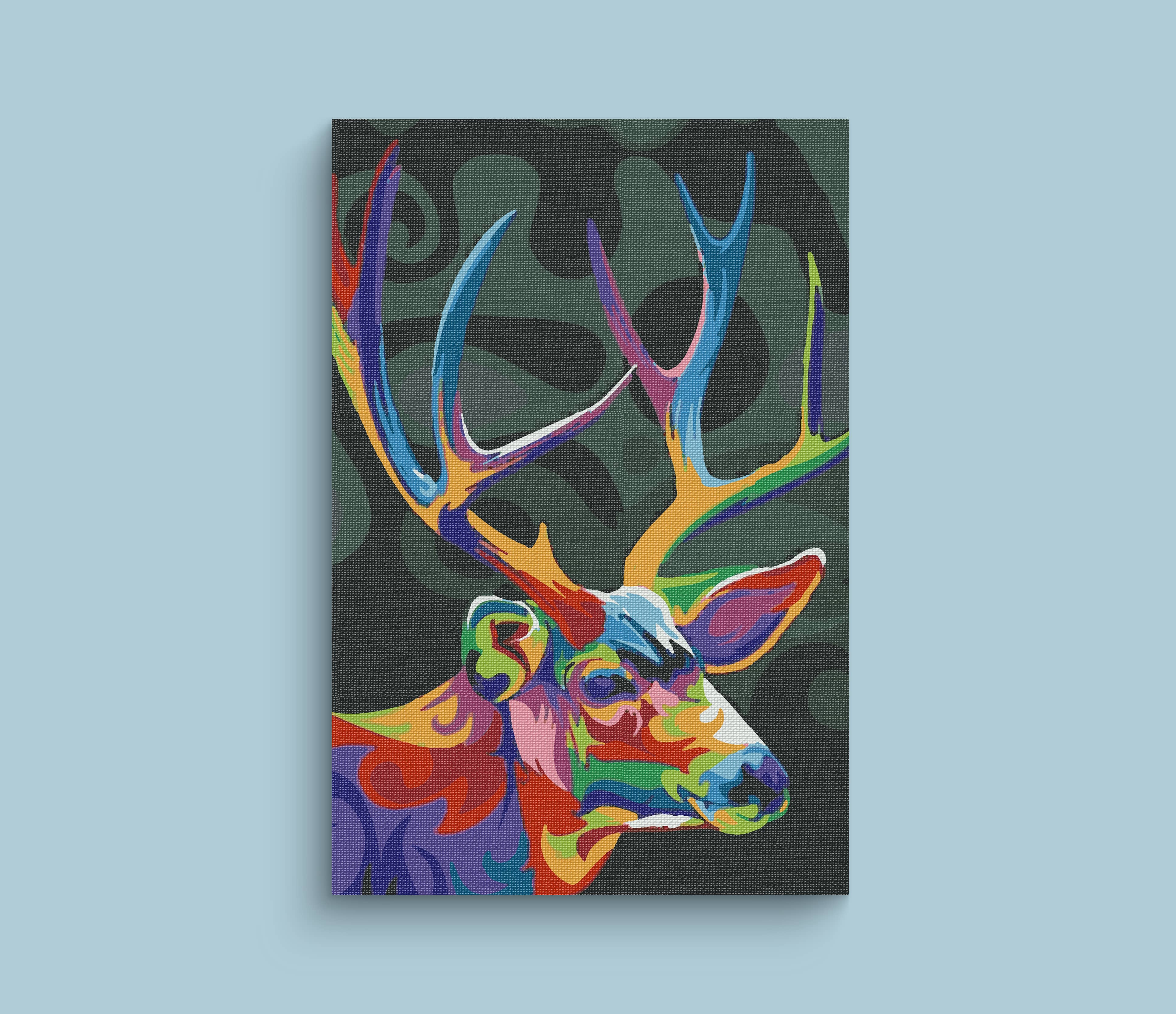 Deer Abstract Paint by Numbers Kit