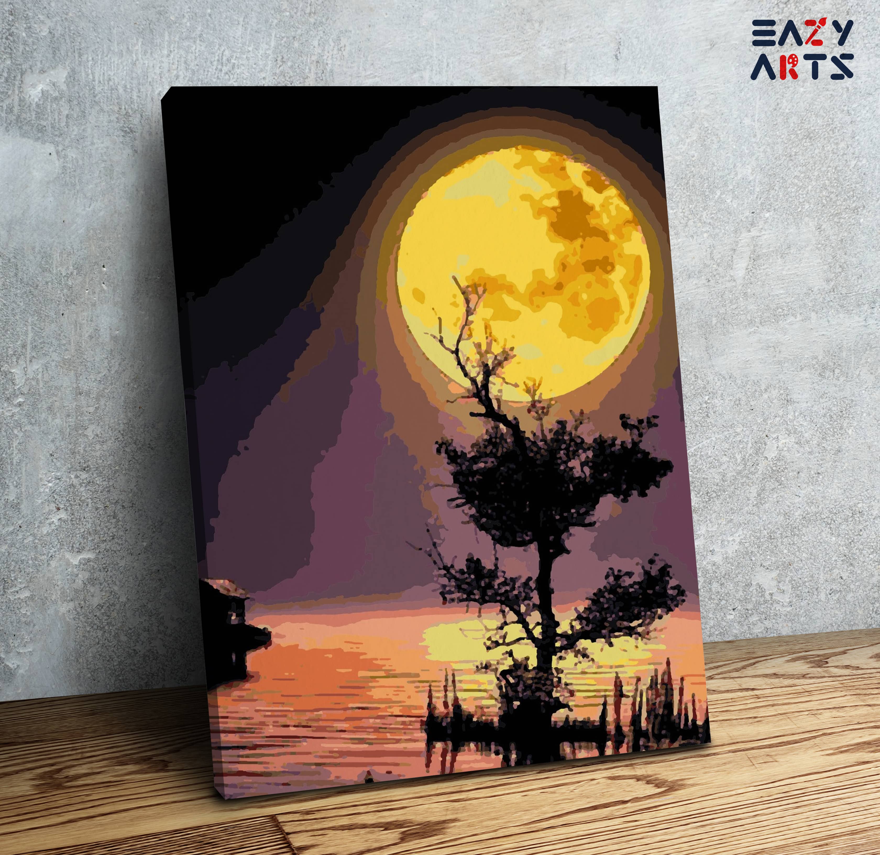 Yellow Moon Paint By Numbers kit