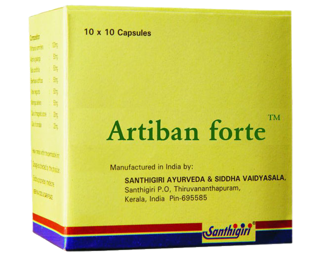 Santhigiri Artiban Forte Capsules - 100 Caps