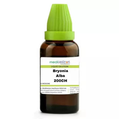 Medilexicon Bryonia Alba Dilution 200 CH - 30 ml