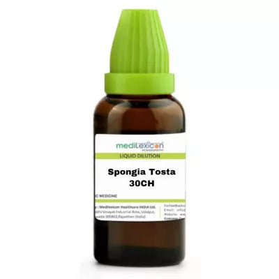 Medilexicon Spongia Tosta Dilution 30 CH - 30 ml