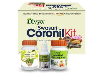 Patanjali Divya Coronil Kit - Coronil Tablet, Anu Taila, Swasari Vati Combo