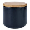 UMAI 260ml Ceramic Jar with Bamboo Lid | Airtight | Black | Kitchen Storage
