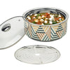 UMAI Serving Casserole 2.5L Insulated Stainless Steel Hot Box for Curry Rice Round Antique Geometric