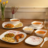 Melamine Dinner Set Pack of 20 Unbreakable Brown White