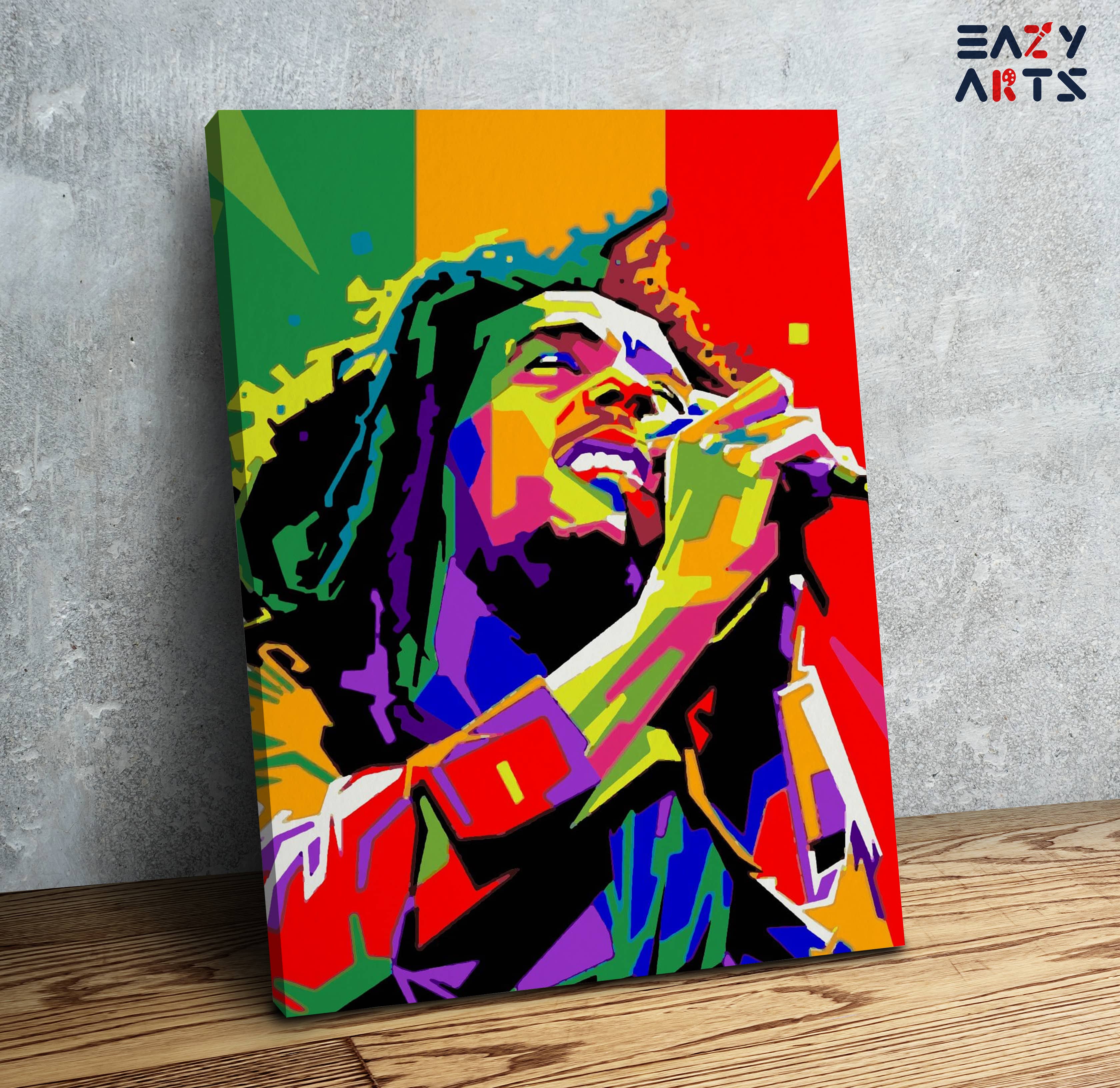 Bob Marley Singing  Abstract Paint By Numbers kit