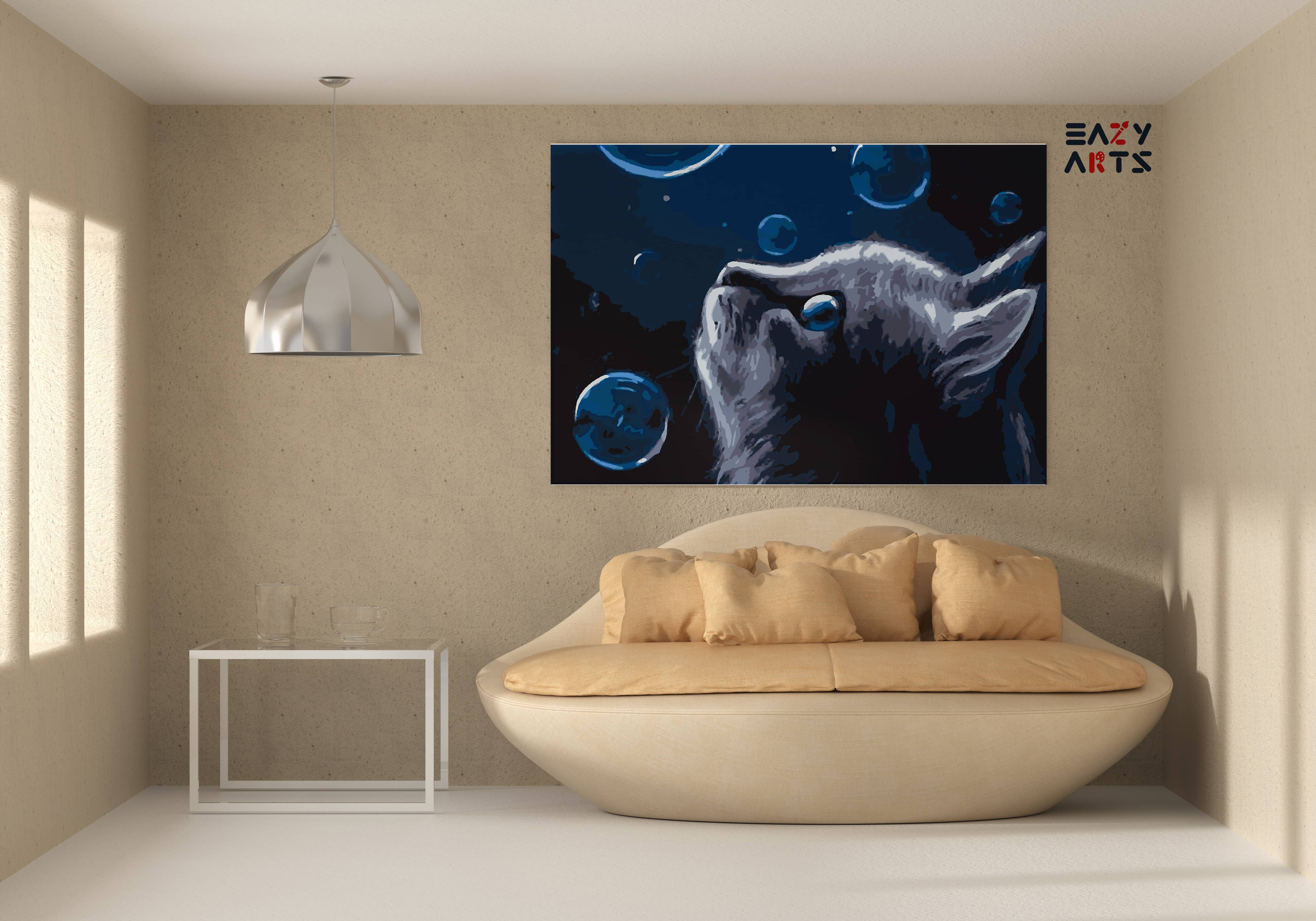 Cat With Bubbles Paint By Numbers kit