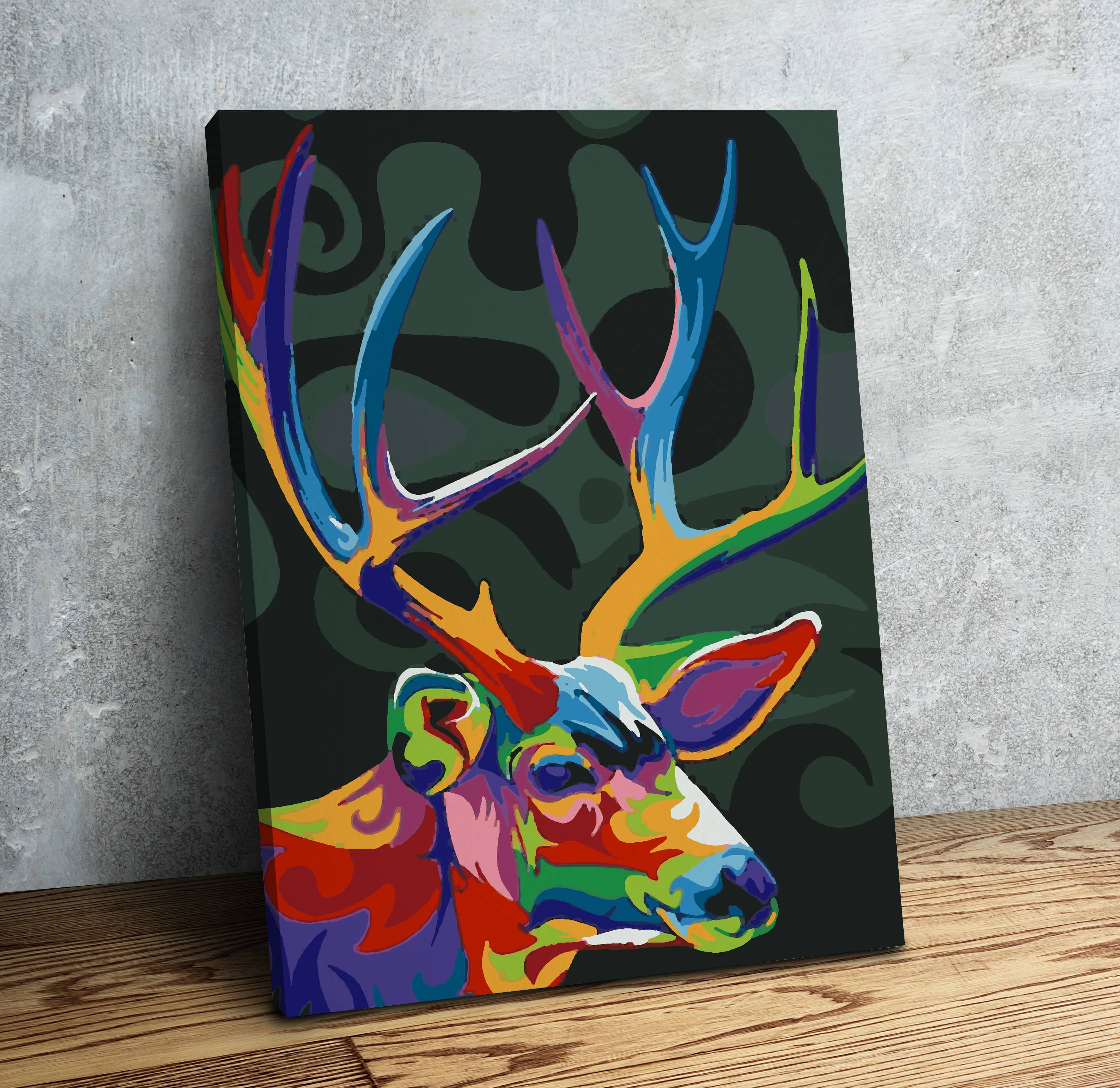 Deer Abstract Paint by Numbers Kit