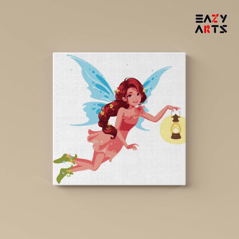 Fairy With Lamp Playing Paint By Numbers Kit For Kids