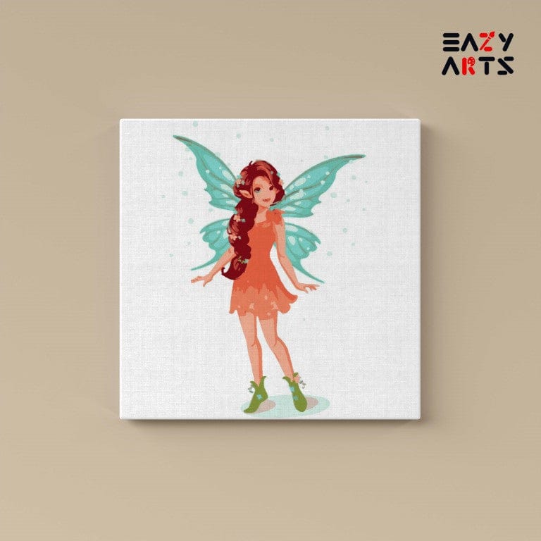 Little Fairy Playing Paint By Numbers Kit For Kids